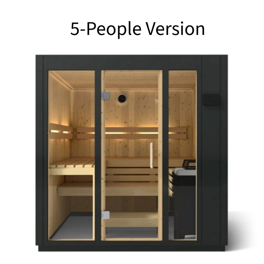 Kohler C1 Indoor Sauna Kit, Graphite Grey, Up to 5 Persons