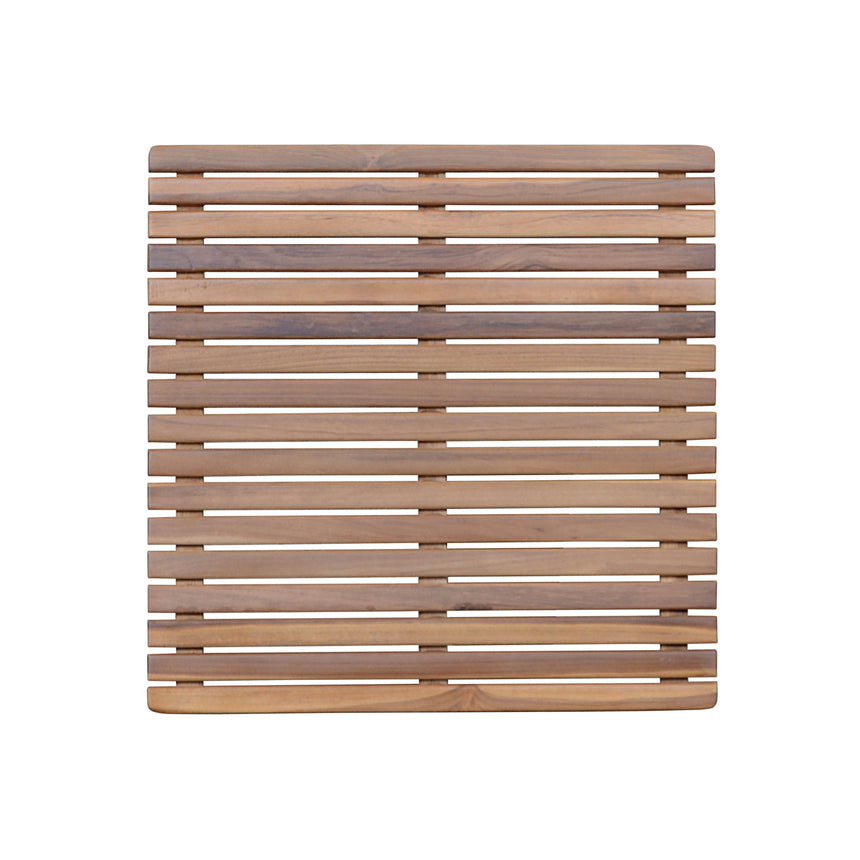 Anderson Teak Shower Mat | Solid Teak with Rubber Feet