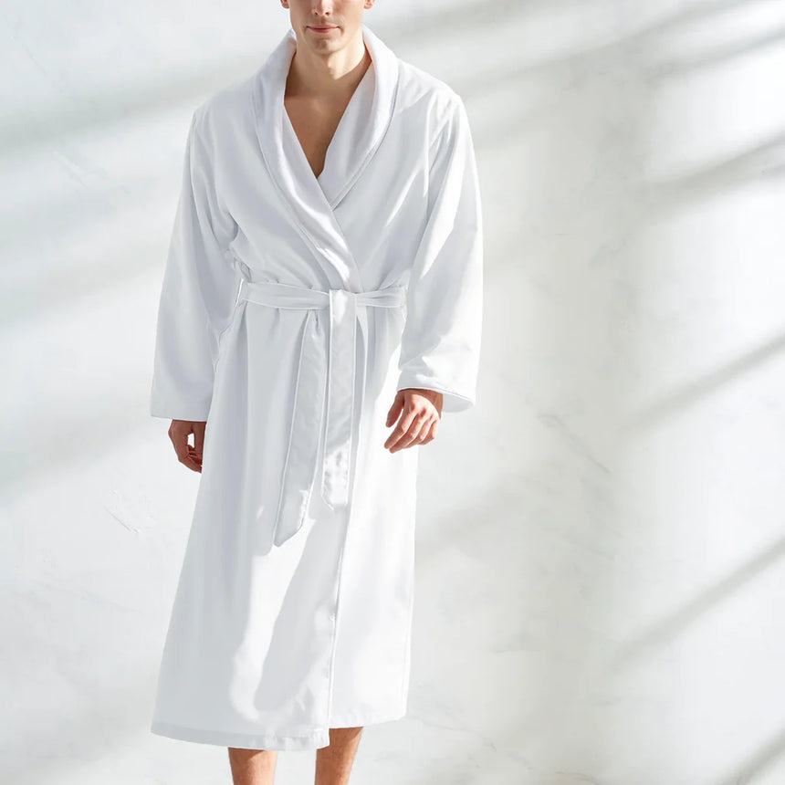 Kassatex Hotel Spa Robe | Microfiber with Fleece Lining | Adult and Kids Sizes