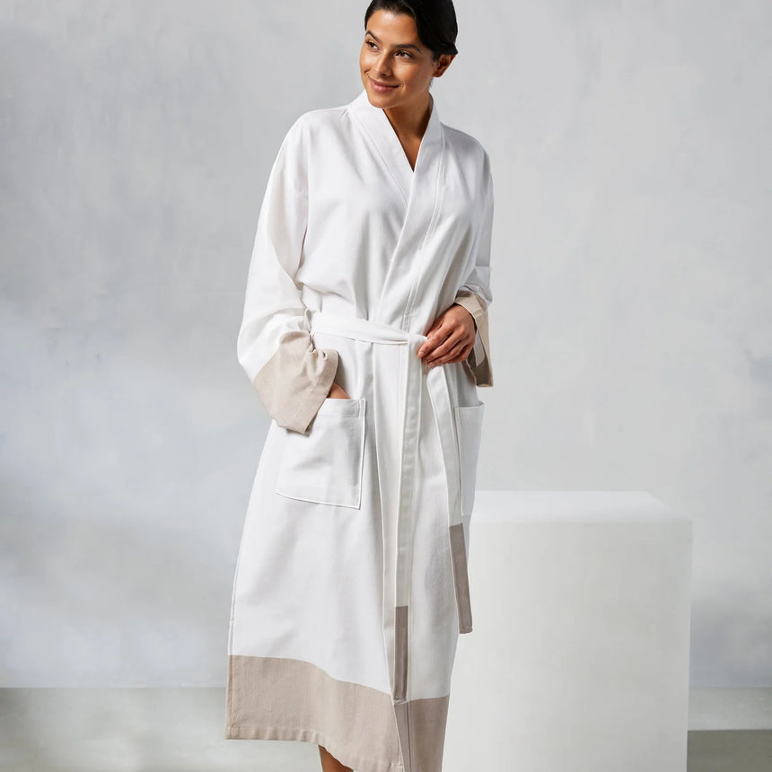 Kassatex Peshtemal Turkish Robe | 100% Turkish Cotton | Lightweight Quick-Dry Sauna Robe