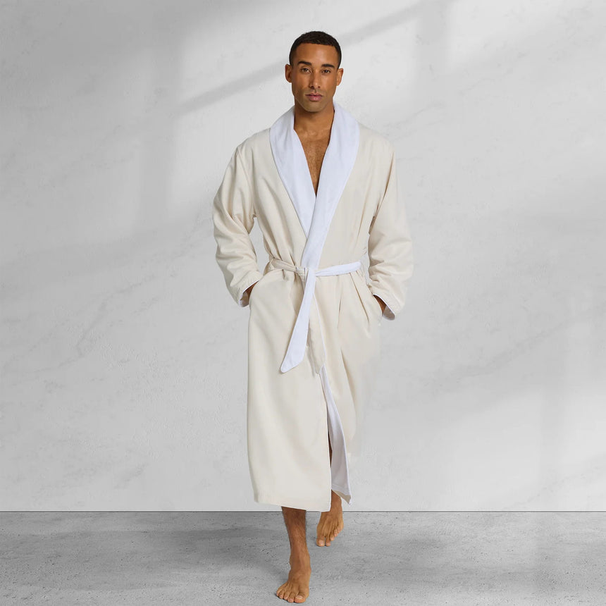 Kassatex Spa Luxury Robe | Microfiber Exterior with Cotton Terry Lining | Four Colorways