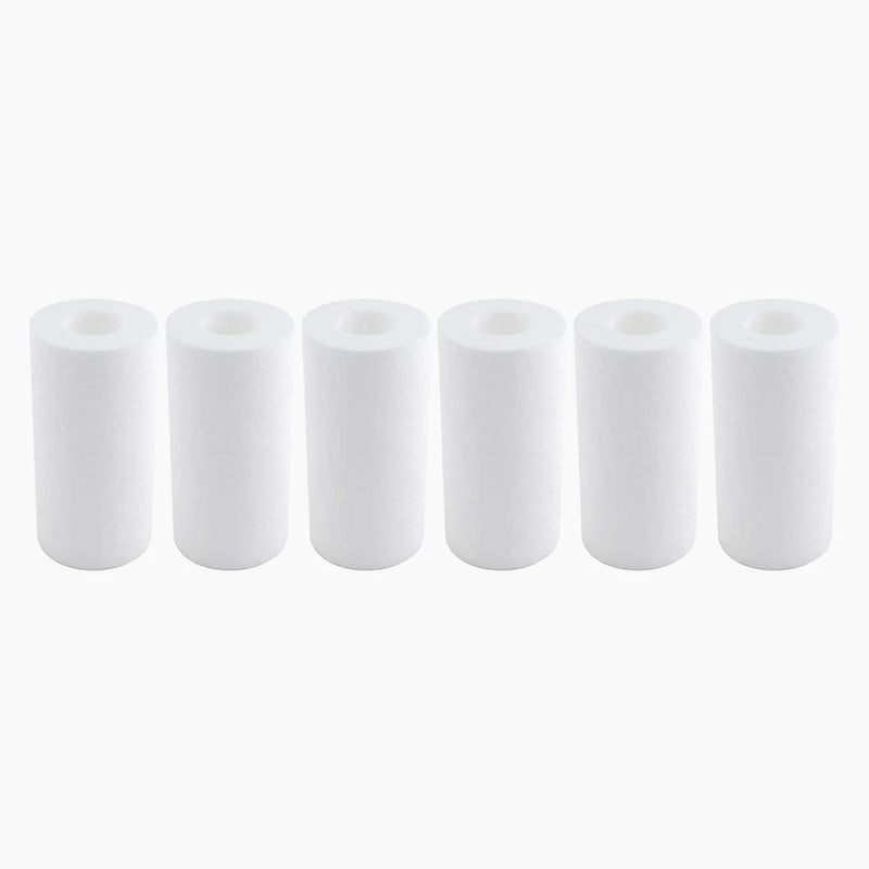 Revive 6-Pack Of Filters: six plain white cartridge filters, shown for the 1-micron option