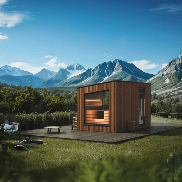 Auroom Terra 151×87 Outdoor Sauna | 6-Person Cabin with Changing Room