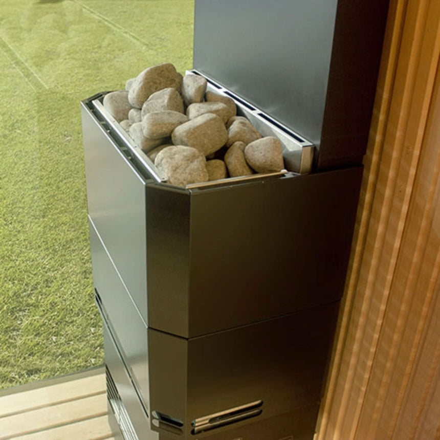 Saunum AIR 5 4.8kW Electric Sauna Heater with Climate Equalizer | Nordic Black