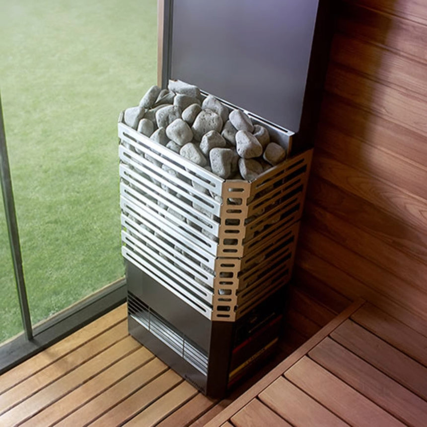 Saunum AIR 5 4.8kW Electric Sauna Heater with Climate Equalizer | Stainless Steel