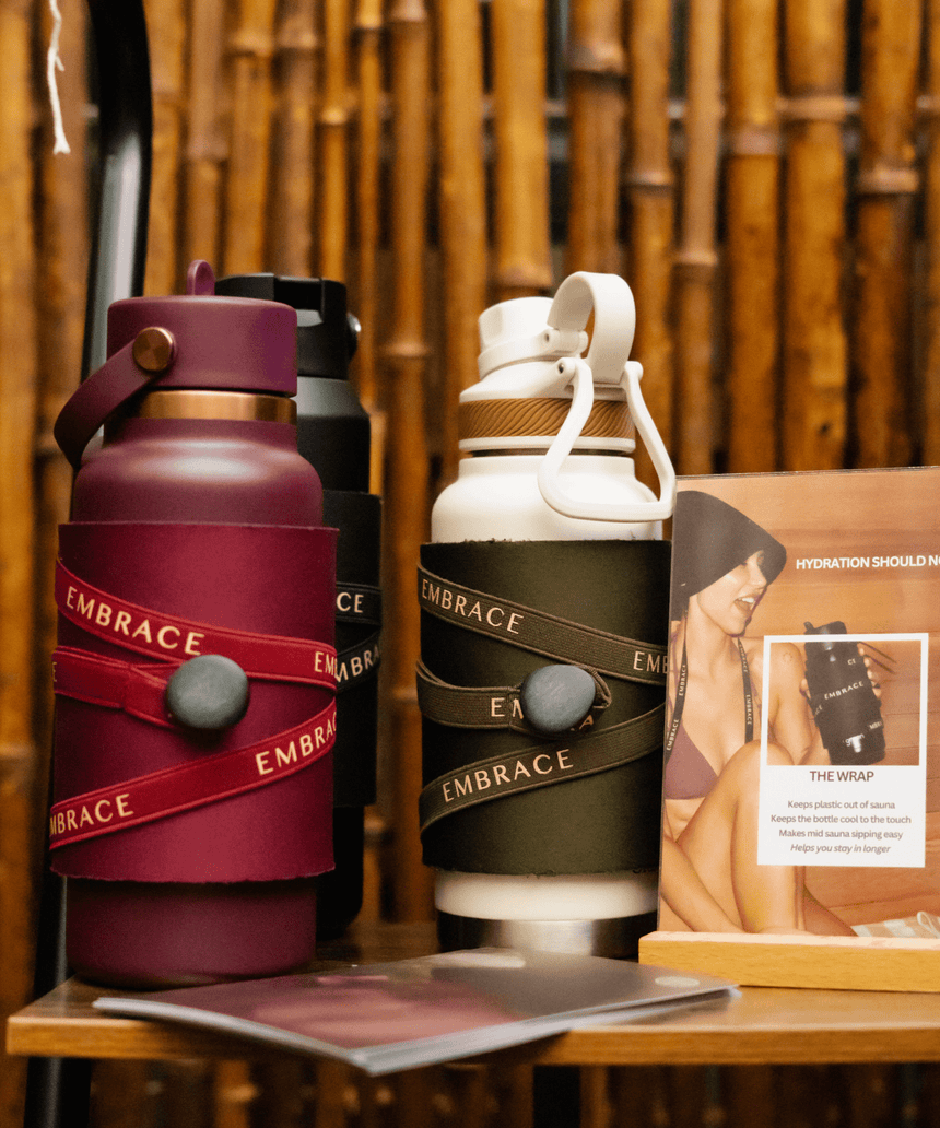 Embrace The Heat The Wrap | Sauna Bottle Sleeve