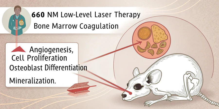 Accelerated Bone Healing with 660 nm Low-Level Laser Therapy and Bone Marrow Coagulation