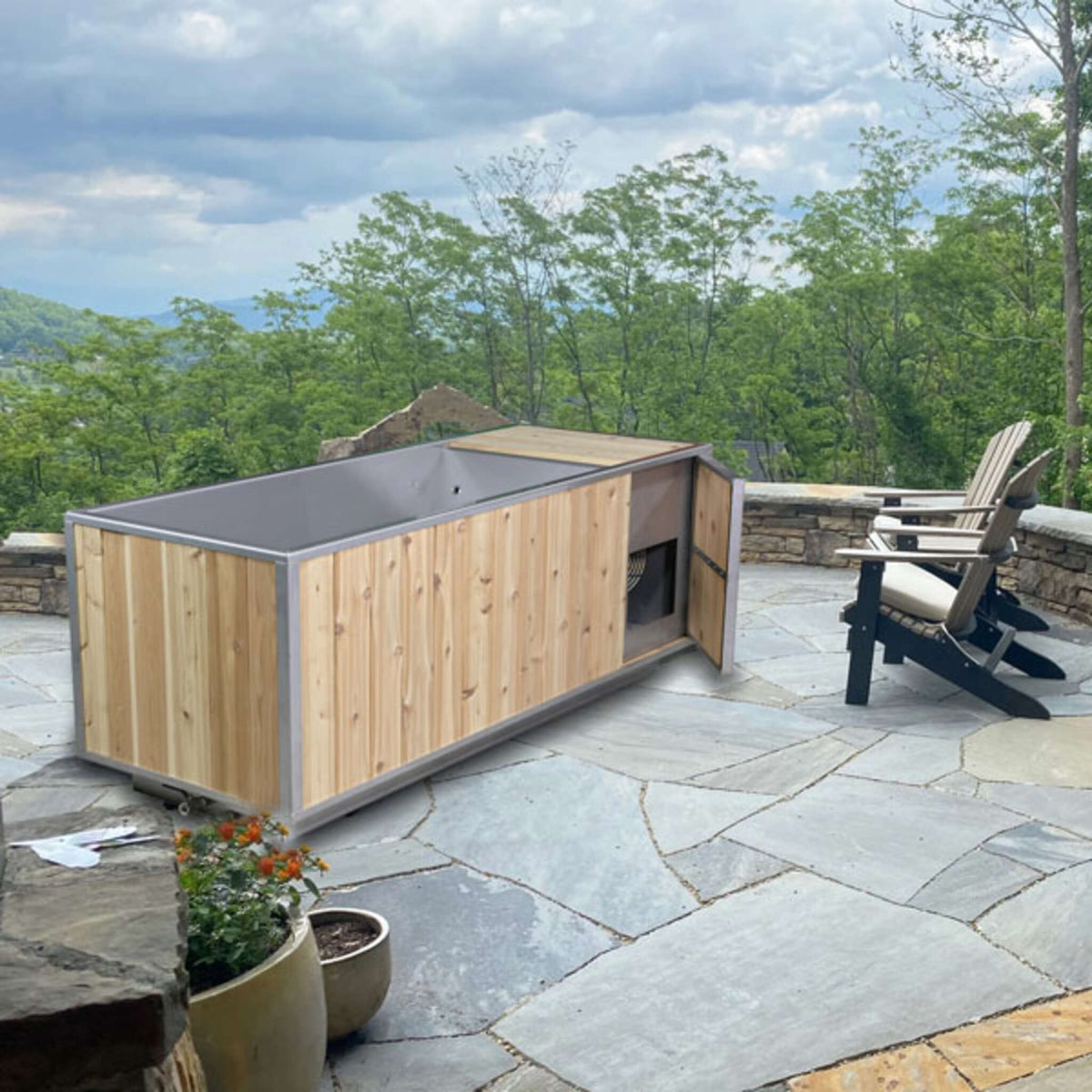 Dundalk LeisureCraft The Flow cold plunge with stainless steel interior