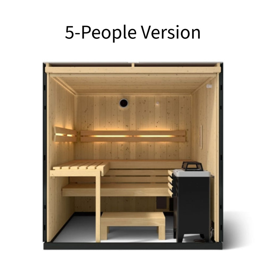 Kohler C1 Indoor Sauna Kit, Graphite Grey, Up to 5 Persons