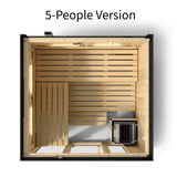 Kohler C1 Indoor Sauna Kit, Graphite Grey, Up to 5 Persons