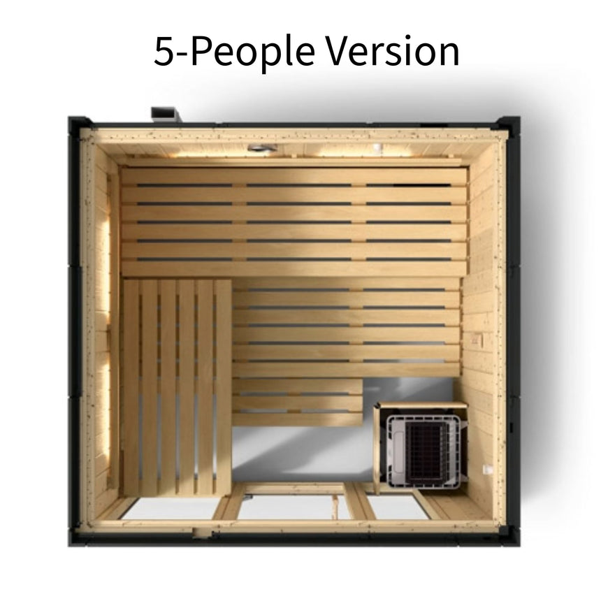 Kohler C1 Indoor Sauna Kit, Graphite Grey, Up to 5 Persons
