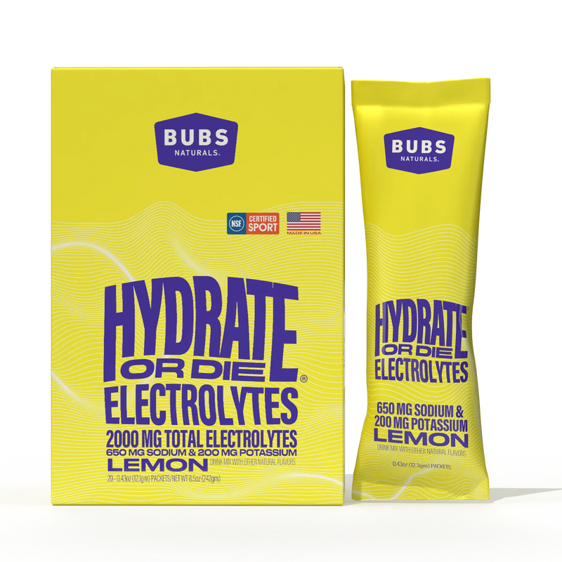 BUBS Naturals Hydrate or Die electrolyte drink mix