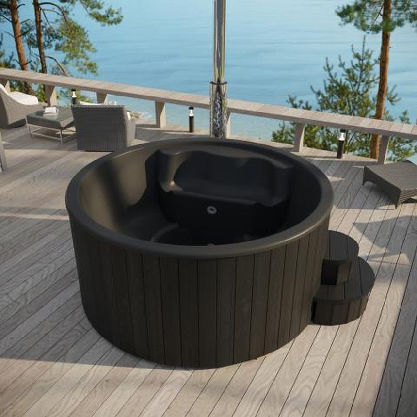 SaunaLife Model S4B 6-Person Wood-Fired Hot Tub | Soak Series