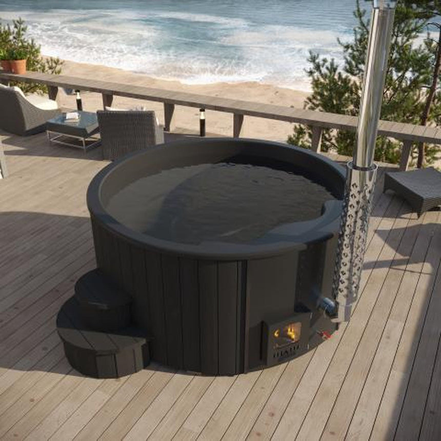SaunaLife Model S4B 6-Person Wood-Fired Hot Tub | Soak Series