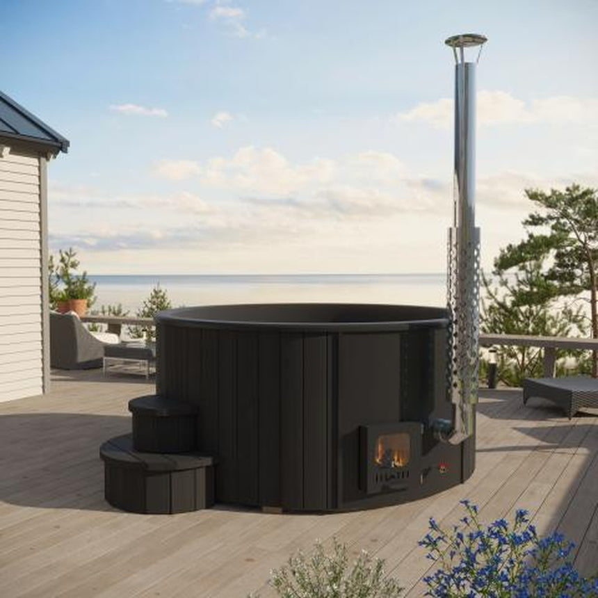SaunaLife Model S4B 6-Person Wood-Fired Hot Tub | Soak Series