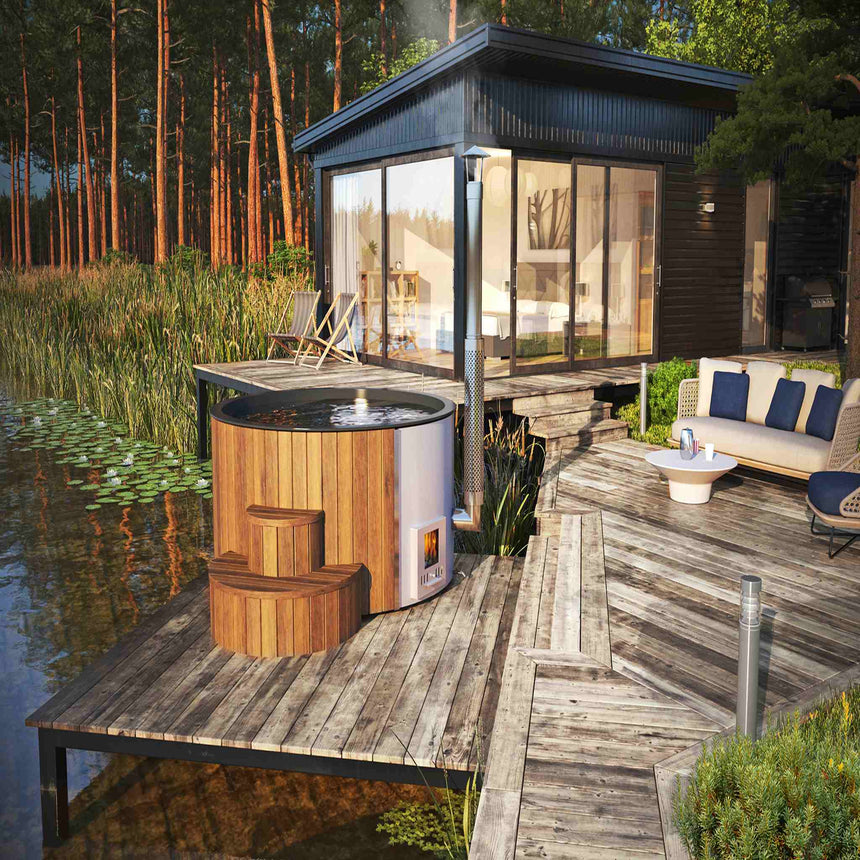 SaunaLife Model S4N 6-Person Wood-Fired Hot Tub | Soak Series