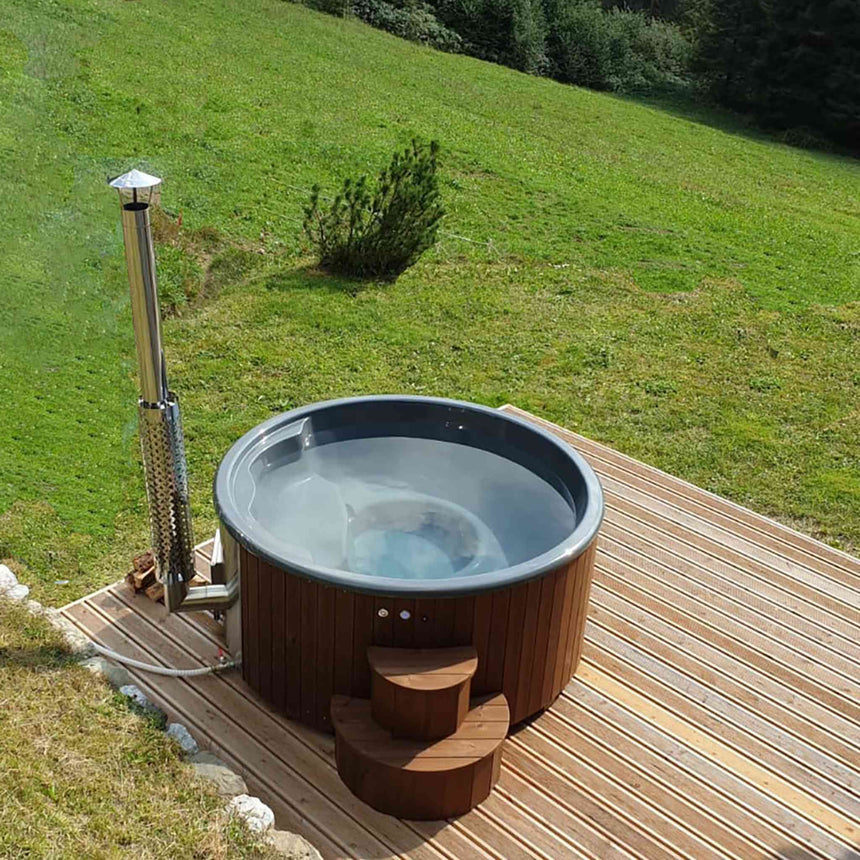 SaunaLife Model S4N 6-Person Wood-Fired Hot Tub | Soak Series