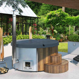 SaunaLife Model S4N 6-Person Wood-Fired Hot Tub | Soak Series