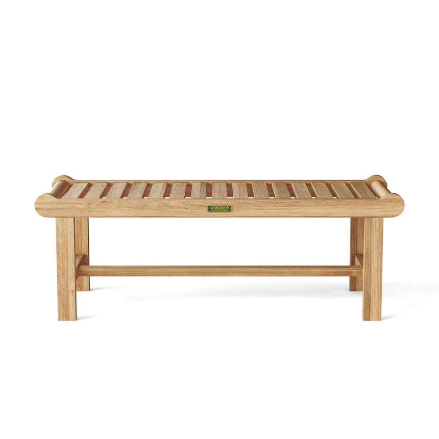 Anderson Teak Cambridge 48" Backless Bench | Grade-A Teak, Seats Two