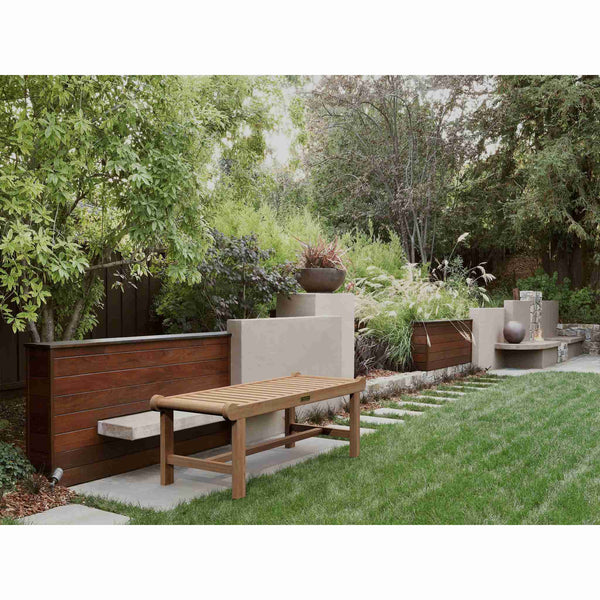 Anderson Teak Cambridge 48" Backless Bench | Grade-A Teak, Seats Two