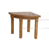 Anderson Teak Corner Shower Stool | Solid Teak, 400 lb Capacity