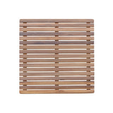 Anderson Teak Shower Mat | Solid Teak with Rubber Feet