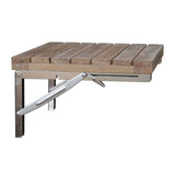 Anderson Teak Wall-Mount Folding Seat | Unfinished A-Grade Teak