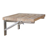 Anderson Teak Wall-Mount Folding Seat | Unfinished A-Grade Teak