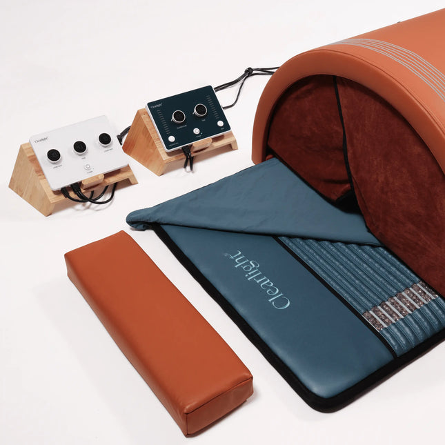 Clearlight Curve Sauna Dome with controllers, mat and accessories