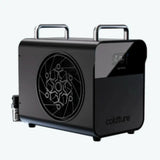 A front-on product shot of the black Coldture Water Chiller Pro (SKU: 730203) with a clean digital display and a carrying handle.