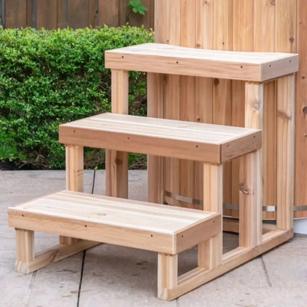 3-Tier Cedar Steps