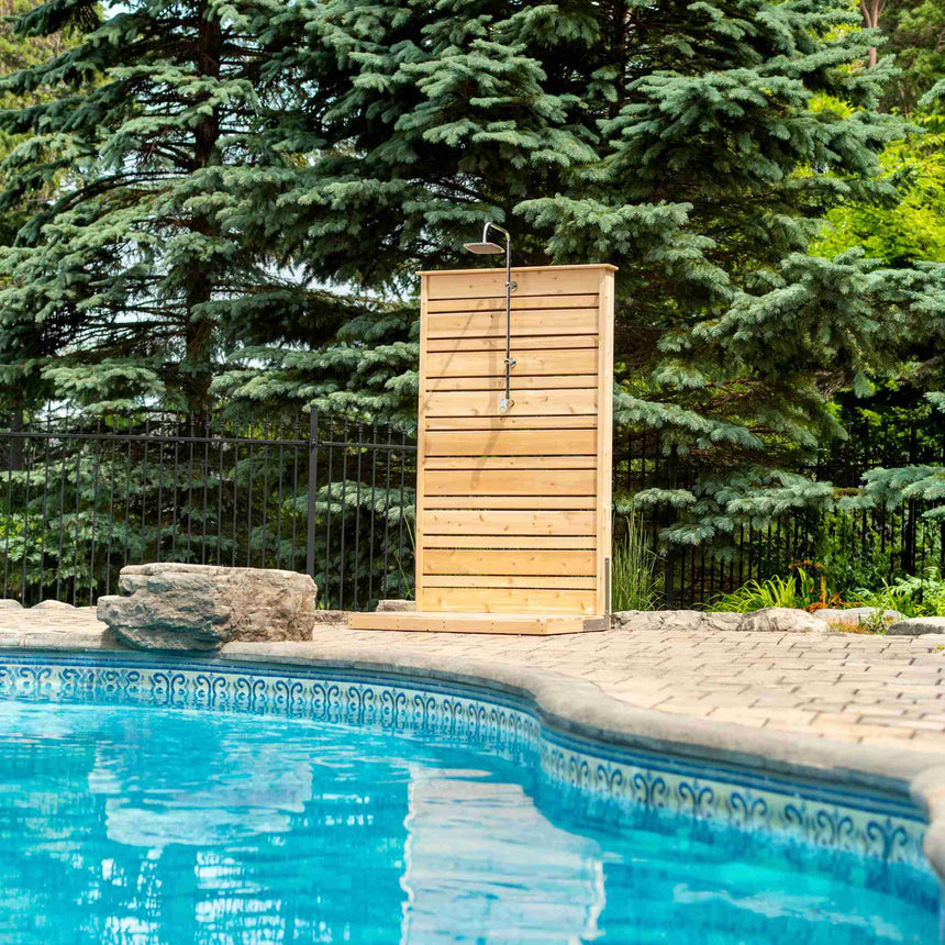 Dundalk LeisureCraft Canadian Timber Savannah Outdoor Shower | Cedar Privacy Panel
