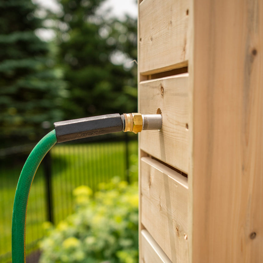 Dundalk LeisureCraft Canadian Timber Sierra Outdoor Shower | Freestanding Cedar Pillar
