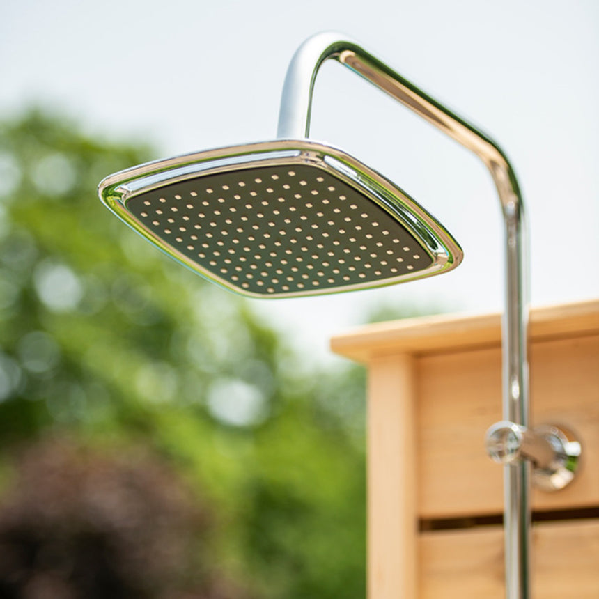 Dundalk LeisureCraft Canadian Timber Sierra Outdoor Shower | Freestanding Cedar Pillar