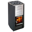 Harvia M3 base wood-burning sauna stove package with 16.5kW power and required stones for 212-459 cubic feet saunas.