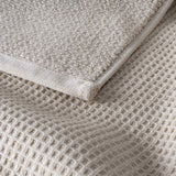 Kassatex Canal Waffle Towels | 600 GSM Waffle Front with Zero-Twist Terry Back | 100% Cotton