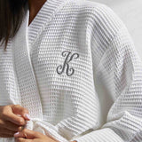 Kassatex Hotel Kimono Waffle Robe | 100% Cotton Waffle Weave | Lightweight Kimono Cut