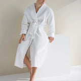 Kassatex Hotel Waffle-Terry Robe | Waffle Exterior with Terry Interior | 100% Turkish Cotton