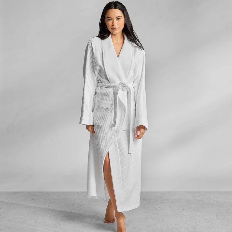 Kassatex Sakura Waffle-Terry Robe | 100% Cotton Waffle Terry | One Size Unisex