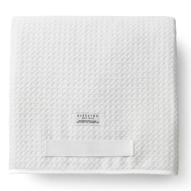Kassatex Spa Hair Towel Wrap | Waffle Microfiber | Elastic Strap and Button Loop