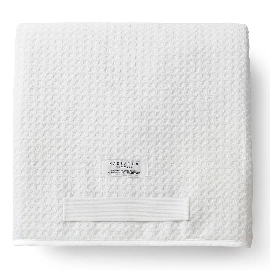 Kassatex Spa Hair Towel Wrap | Waffle Microfiber | Elastic Strap and Button Loop