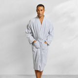 Kassatex Striped Peshtemal Turkish Robe | 100% Turkish Cotton | Lightweight Quick-Dry Sauna Robe