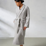 Kassatex Turkish Cotton Robe | 100% Zero-Twist Turkish Cotton | Shawl Collar
