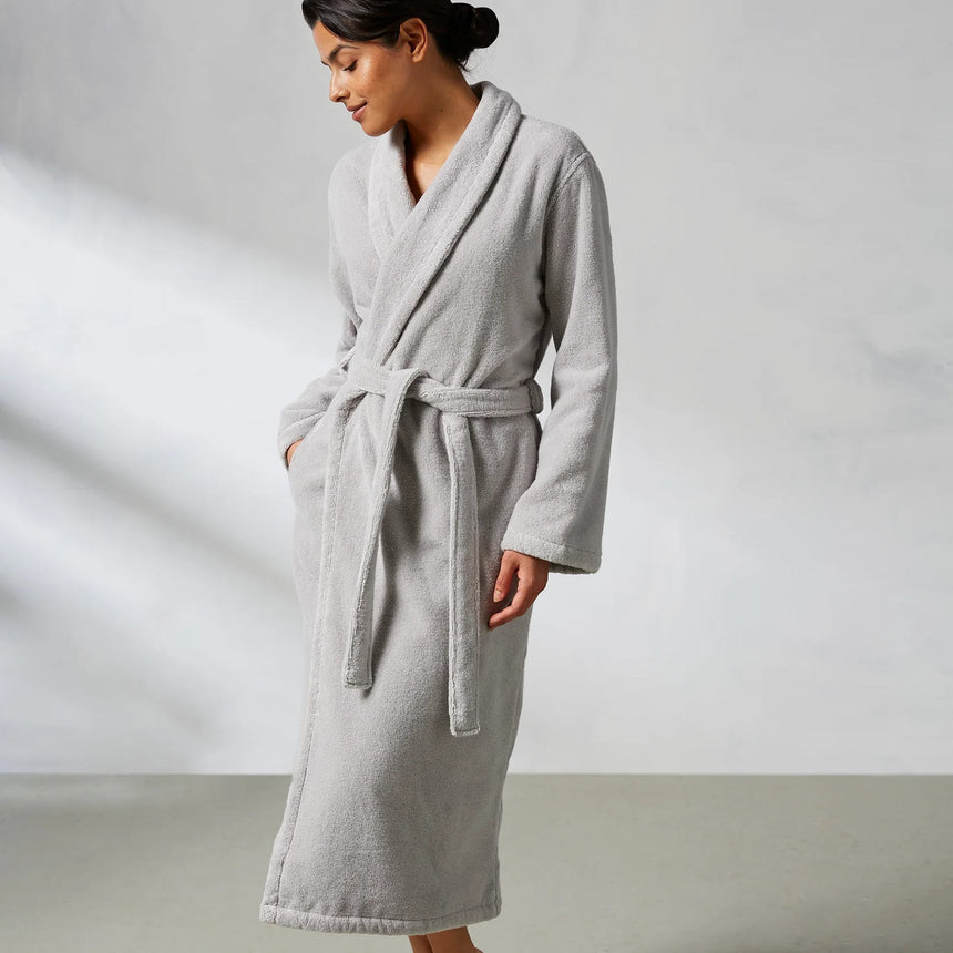 Kassatex Turkish Cotton Robe | 100% Zero-Twist Turkish Cotton | Shawl Collar