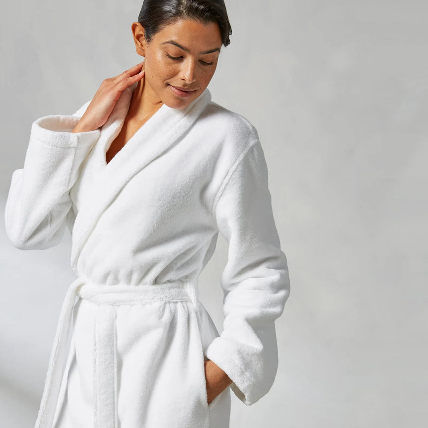 Kassatex Turkish Cotton Robe | 100% Zero-Twist Turkish Cotton | Shawl Collar