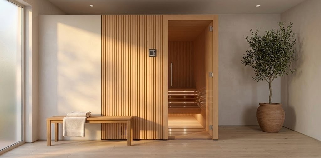 Premium indoor sauna brands compared — Clearlight Sanctuary, Premier, Auroom, Finnmark Trinity, and SaunaLife