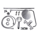 SaunaLife Model R3 Rain Series Outdoor Barrel Shower | Thermo-Spruce Enclosure