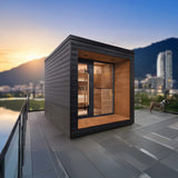 Auroom Arti 91×111 Outdoor Sauna | 5-Person Cabin with Front Terrace
