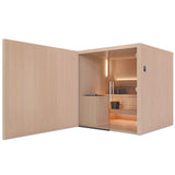 Auroom Libera 48×71 Indoor Sauna Kit | 2-Person Designer Glass-Front Finnish Sauna