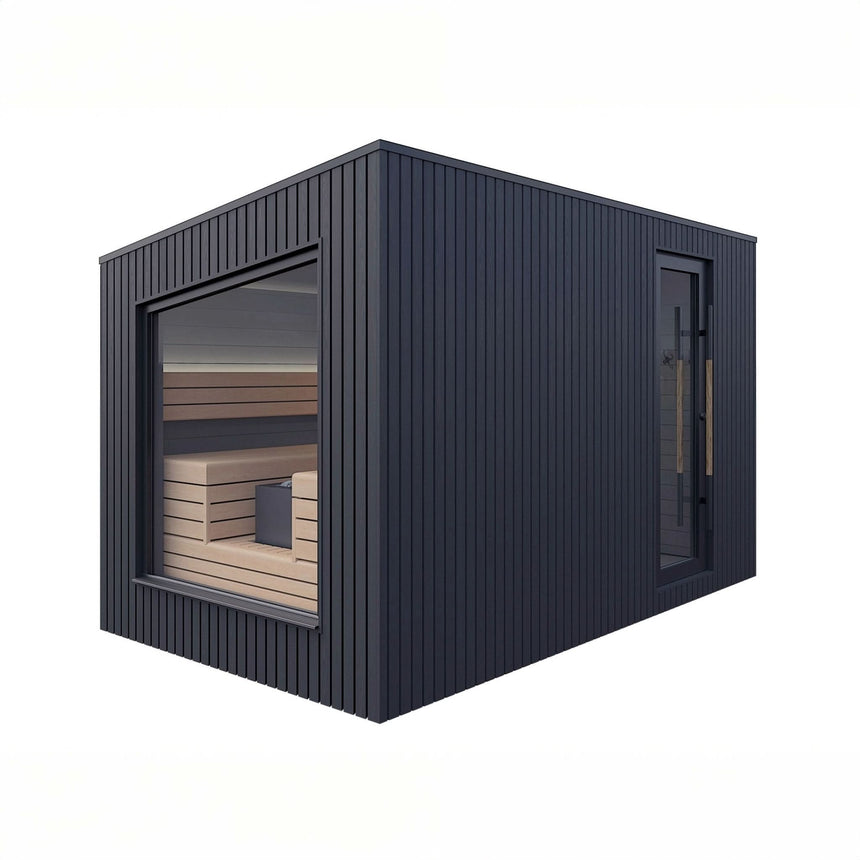 Auroom Terra 151×87 Outdoor Sauna | 6-Person Cabin with Changing Room